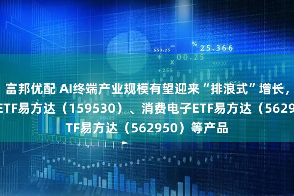 富邦优配 AI终端产业规模有望迎来“排浪式”增长，关注机器人ETF易方达（159530）、消费电子ETF易方达（562950）等产品