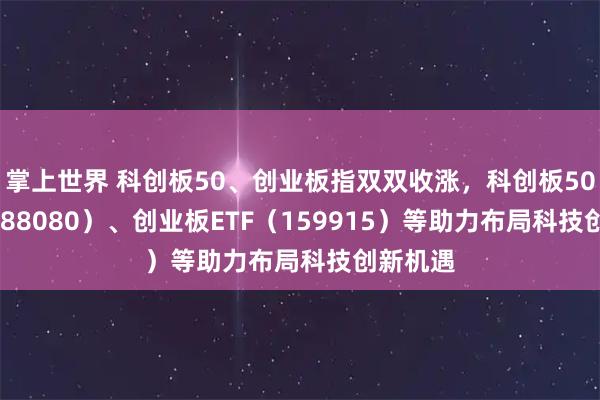 掌上世界 科创板50、创业板指双双收涨，科创板50ETF（588080）、创业板ETF（159915）等助力布局科技创新机遇