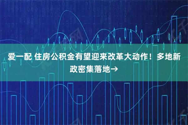 爱一配 住房公积金有望迎来改革大动作！多地新政密集落地→